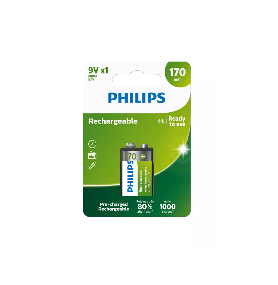 PHILIPS Ricaricabile Batteria 9VB1A17/10