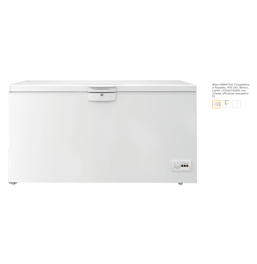 Beko Congelatore a Pozzetto 415 Litri  HSM47530