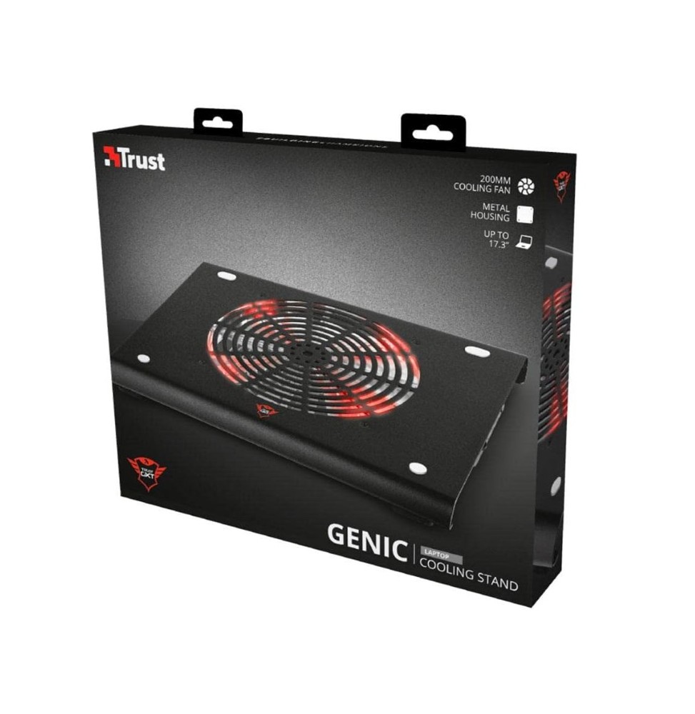 Trust GXT 277 Base Raffreddamento Gaming con Ventola Extra Large, per Laptop da 15,6", Metallo