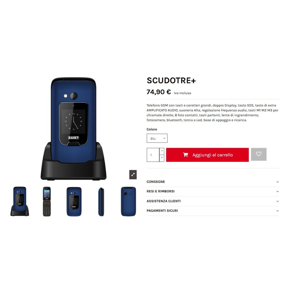 TELEFONO SCUDO TRE + BLU