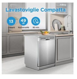 MIDEA MFD60S131X-IT LAVASTOVIGLIE, 59,8 cm, Nuova Classe E