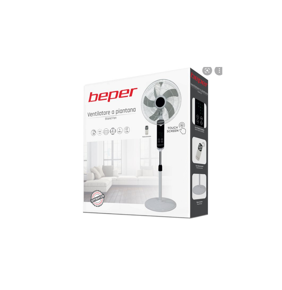 Beper VE.112 – Ventilatore a Piantana, Display Touch Screen,